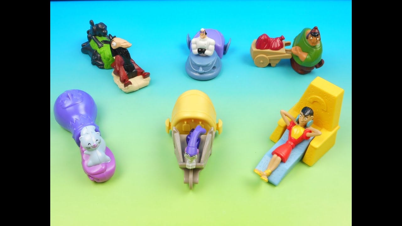 2000 WALT DISNEY'S THE EMPEROR'S NEW GROOVE SET OF 6 McDONALD'S COLLECTION VIDEO REVIEW