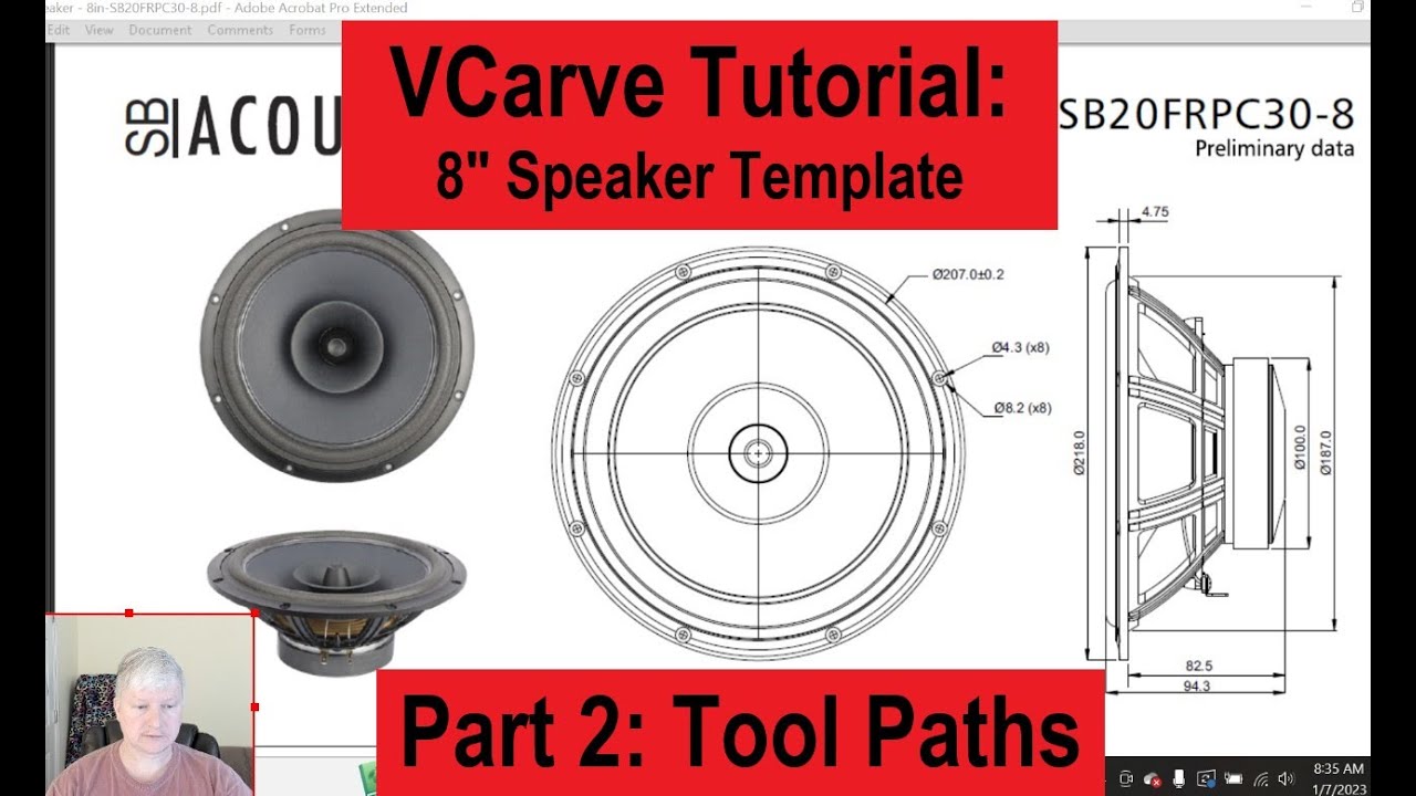 VCarve Pro - Speaker Template Part2: Tool Paths #cncrouter #vcarvepro #vcarvepro #speaker