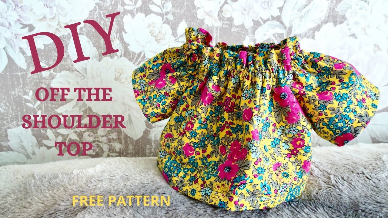 How to sew easy off the shoulder top for your 18 inch doll/FREE PATTERN
