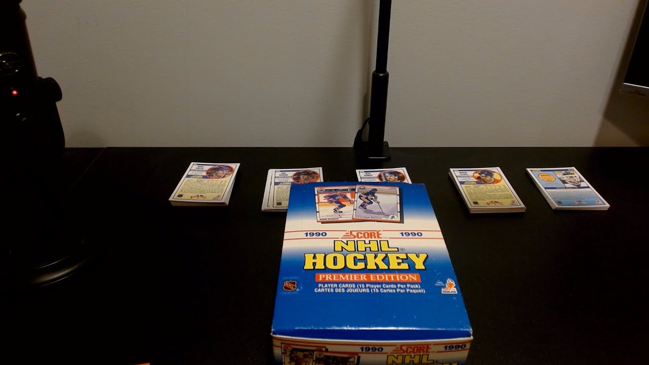 ASMR Gum Chewing Opening and Sorting 1990 Score NHL Hockey Cards