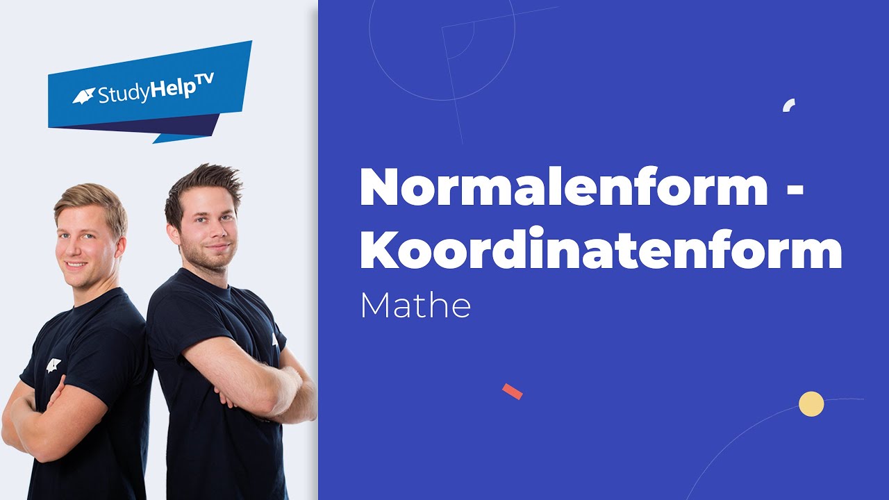 Normalenform in Koordinatenform umwandeln |StudyHelp