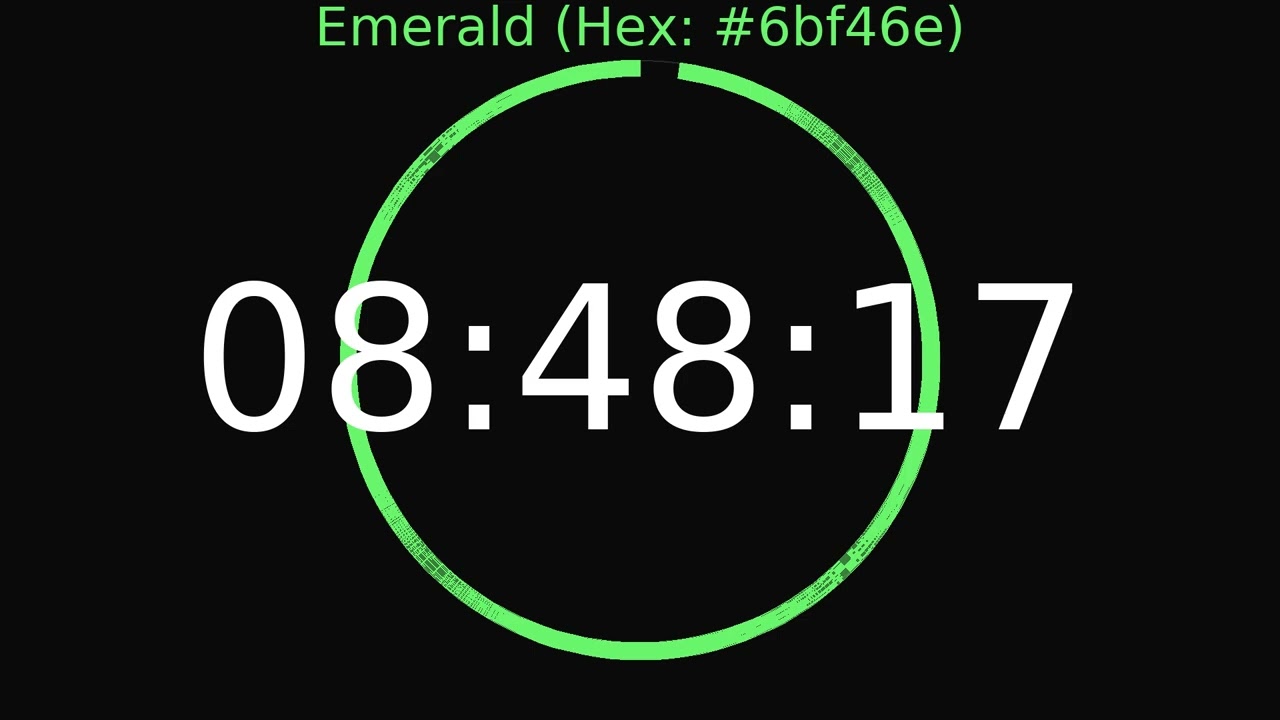 9 Hour Timer | Emerald Colour
