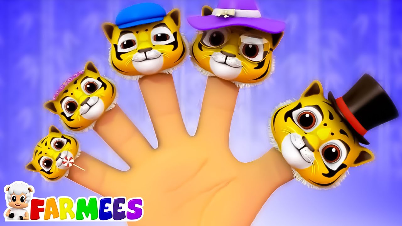 Famiglia Del Dito Della Tigre Filastrocca Educativa per Bambini Piccoli