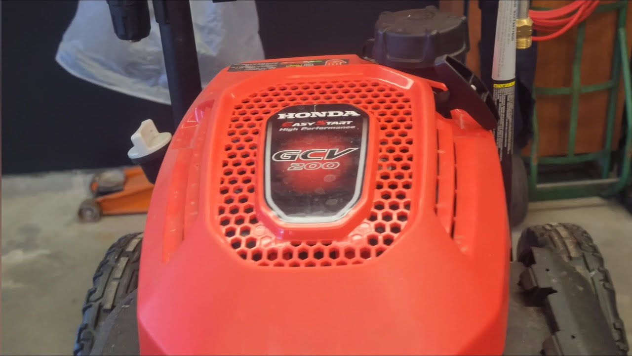 Carburetor repair on a craftsman pressure washer with a Honda GCV200 engine.