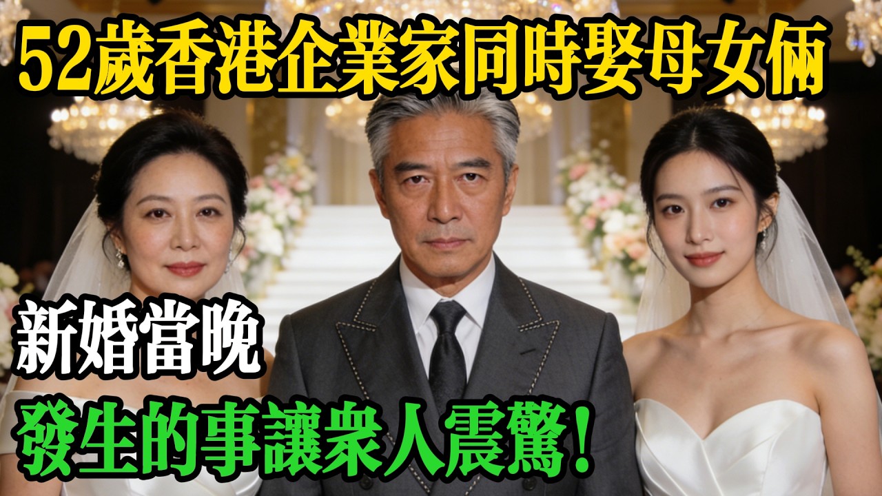 52歲香港企業家同時娶母女倆，新婚當晚，發生的事讓眾人震驚