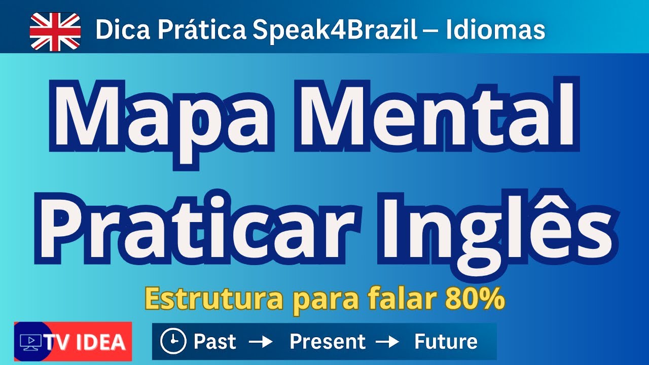 O Mapa Mental Praticar Inglês:  Como Falar 80% da Língua com uma Estrutura Simples.