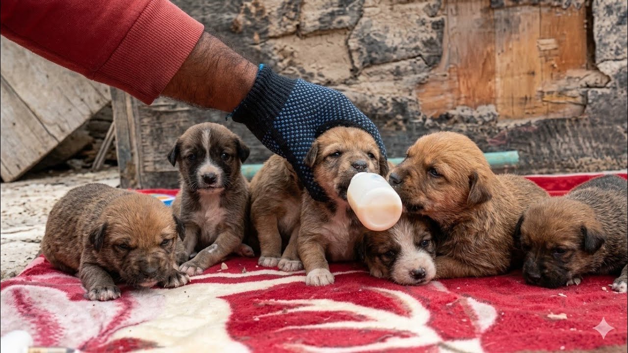 Hungry, Crying and Motherless – Feeding Starving Newborn Puppies 🍼🐶 Emotional Puppy Rescue
