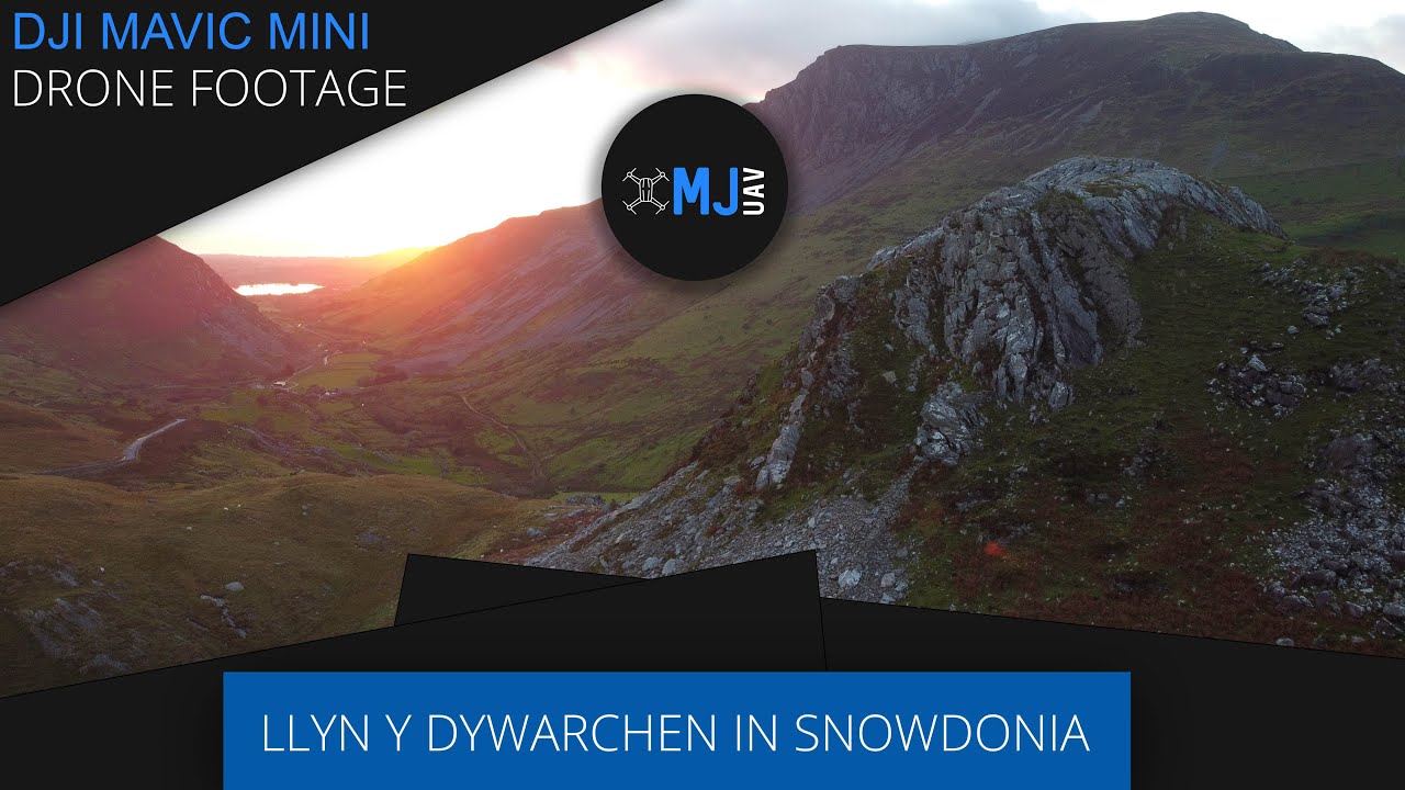 Llyn y Dywarchen at Sunset - Drone Footage with DJI Mavic Mini