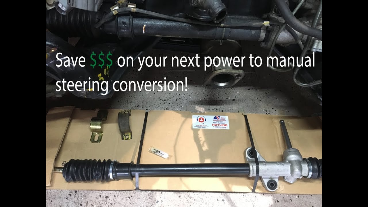 MANUAL STEERING RACK HACK (how to replace steering rack 92-95 civic power to manual conversion)