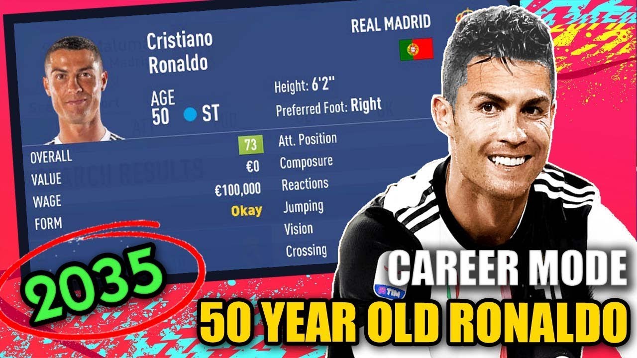 50 YEAR OLD RONALDO IN CAREER MODE (2035) - FIFA 19