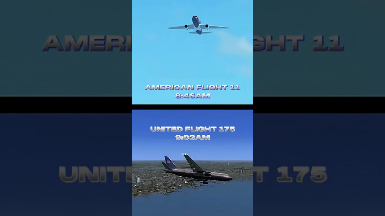 American Flight 11 And United Flight 175, Crash On The  Twin Towers #planecrash #twintowers #9/11