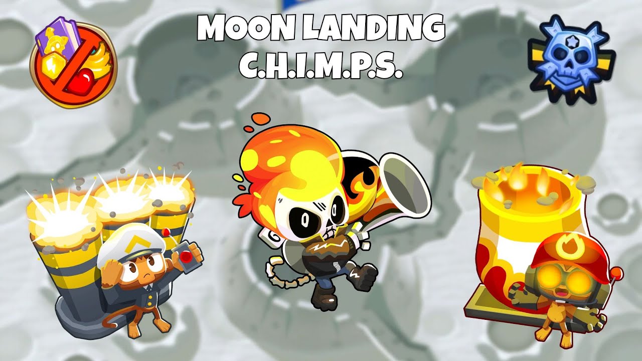 Mortar Strategy Moon Landing CHIMPS! | Black Border Guide Bloons TD6