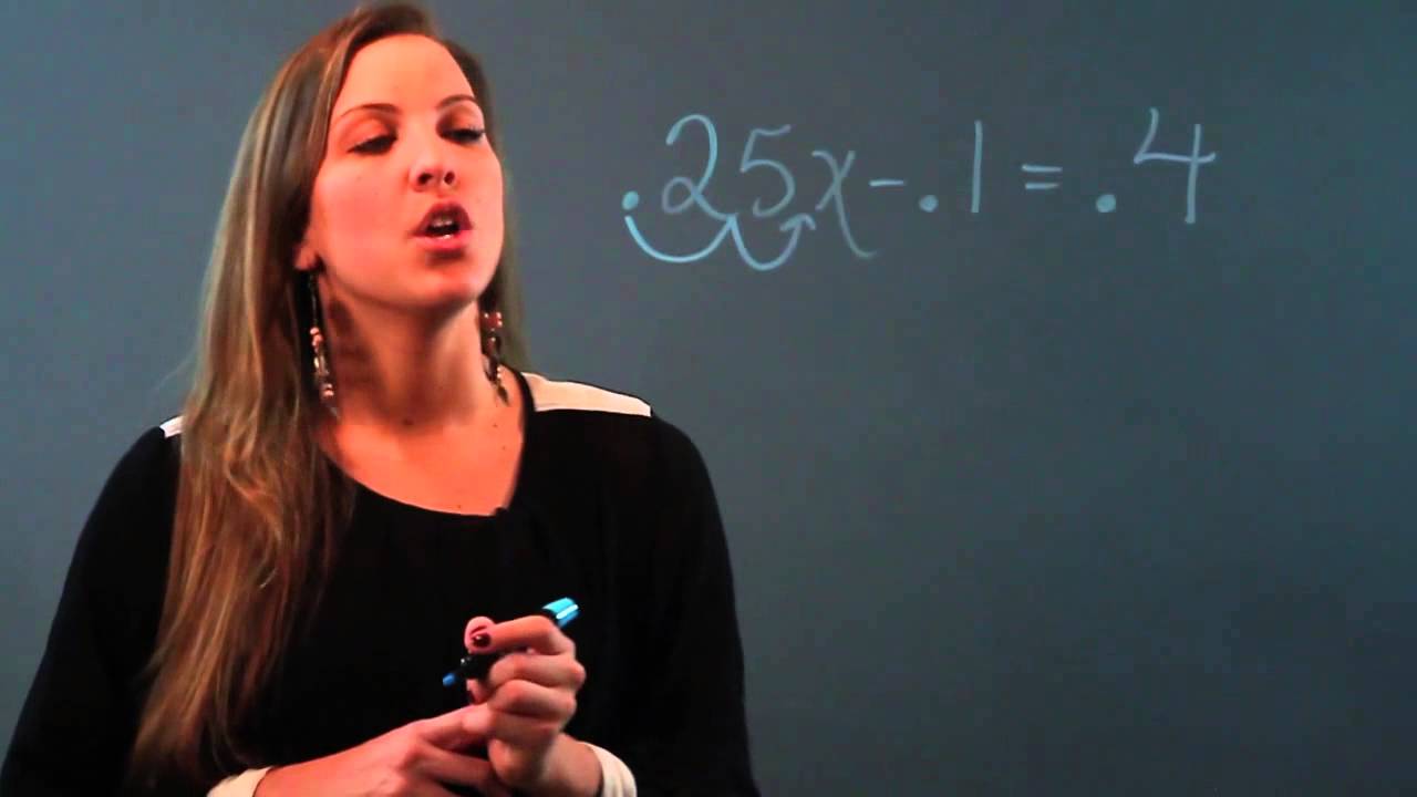 How to Solve an Equation by Clearing the Decimals First