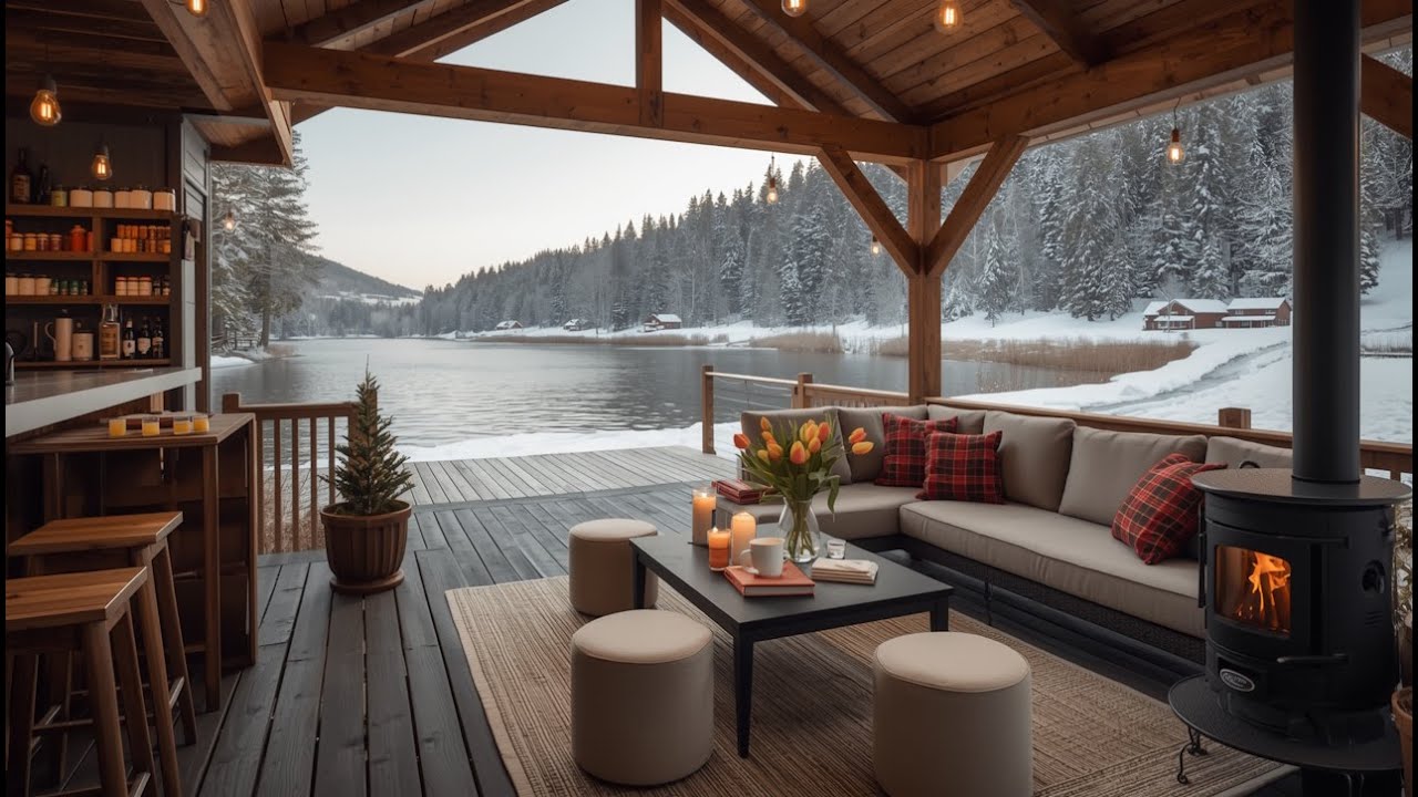 Smooth Jazz Music for Productivity & Focus Snowy February Winter Morning