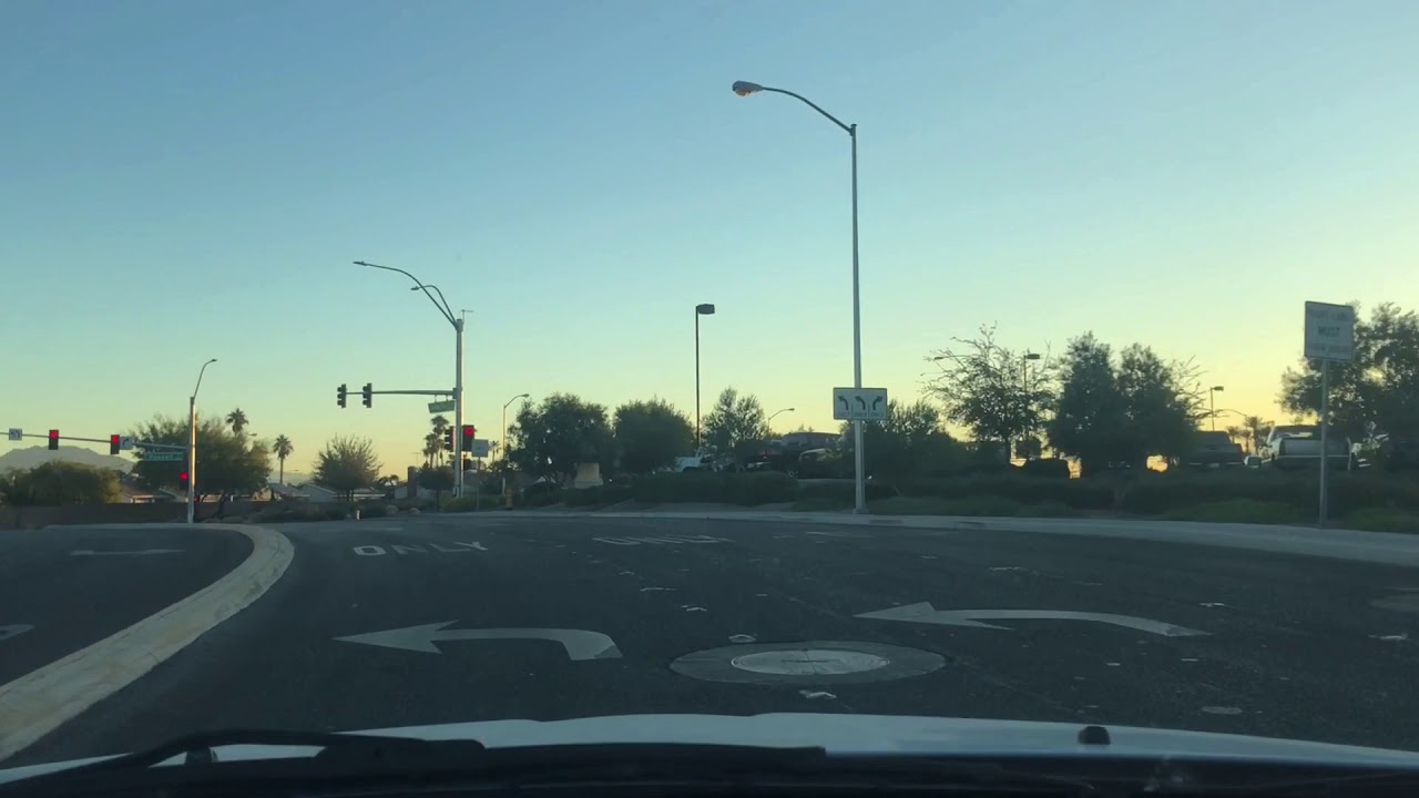 Las Vegas Driving: Spencer St from Airport Terminal 3 short term parking via Russel Rd