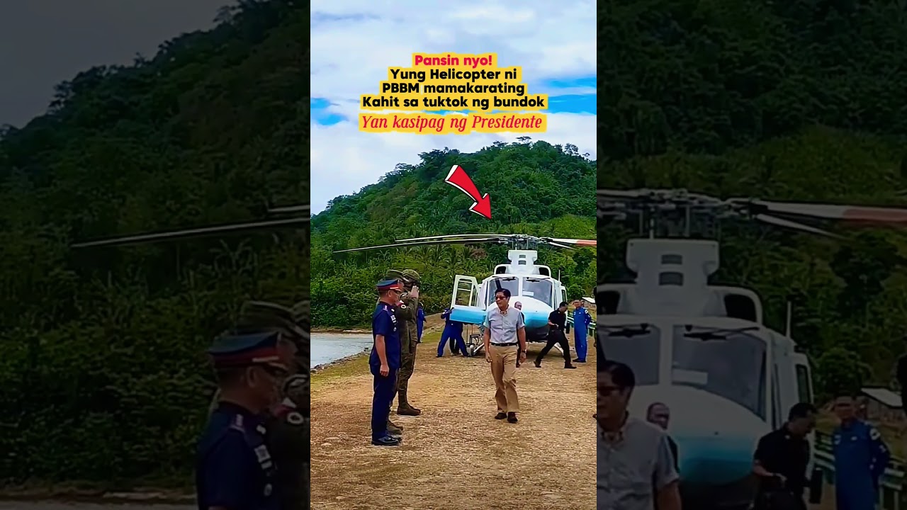 Helicopter ni PBBM makakarating bundok #marcos #shorts #pbbm #shortvideo #news