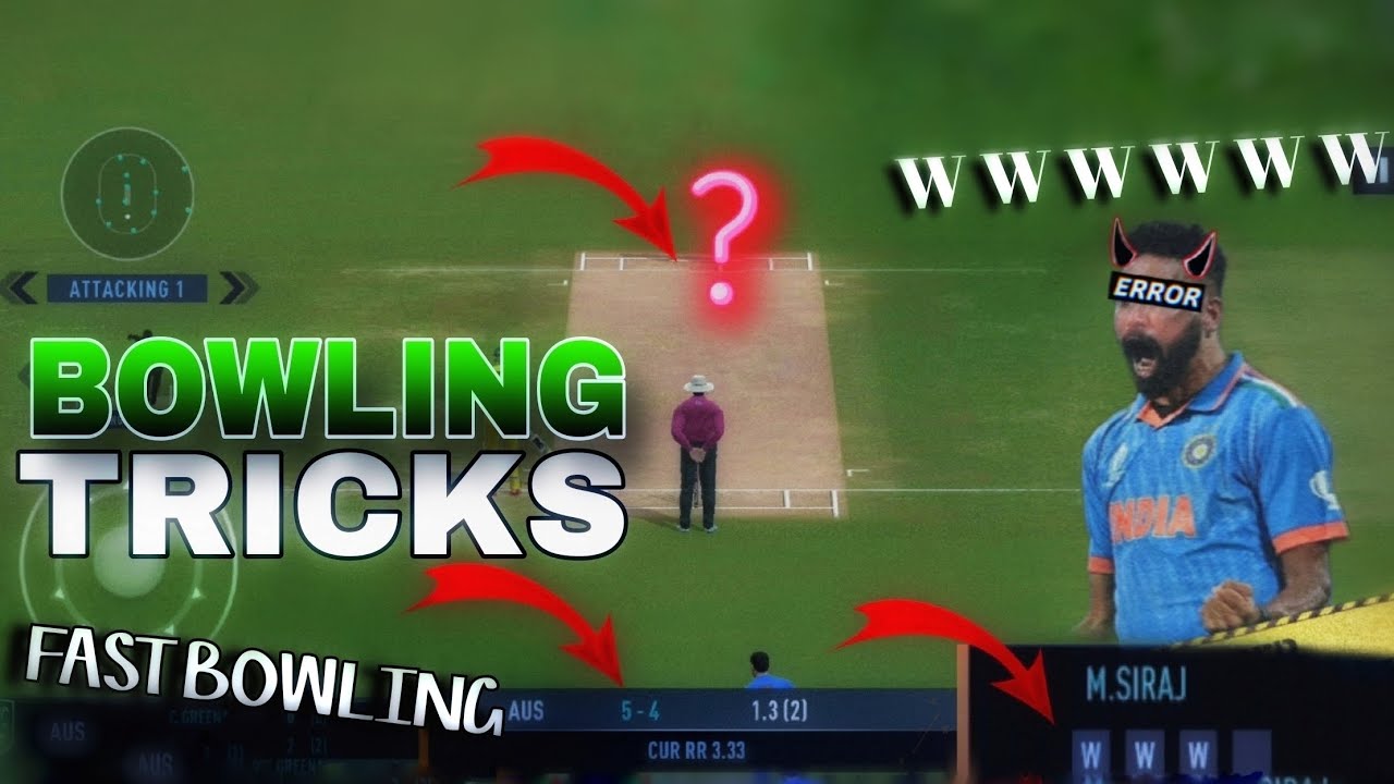 Real Cricket 24 bowling tips 😱🔥 || How to take wickets in Real Cricket 24🏏💯 || best and new trick🔥