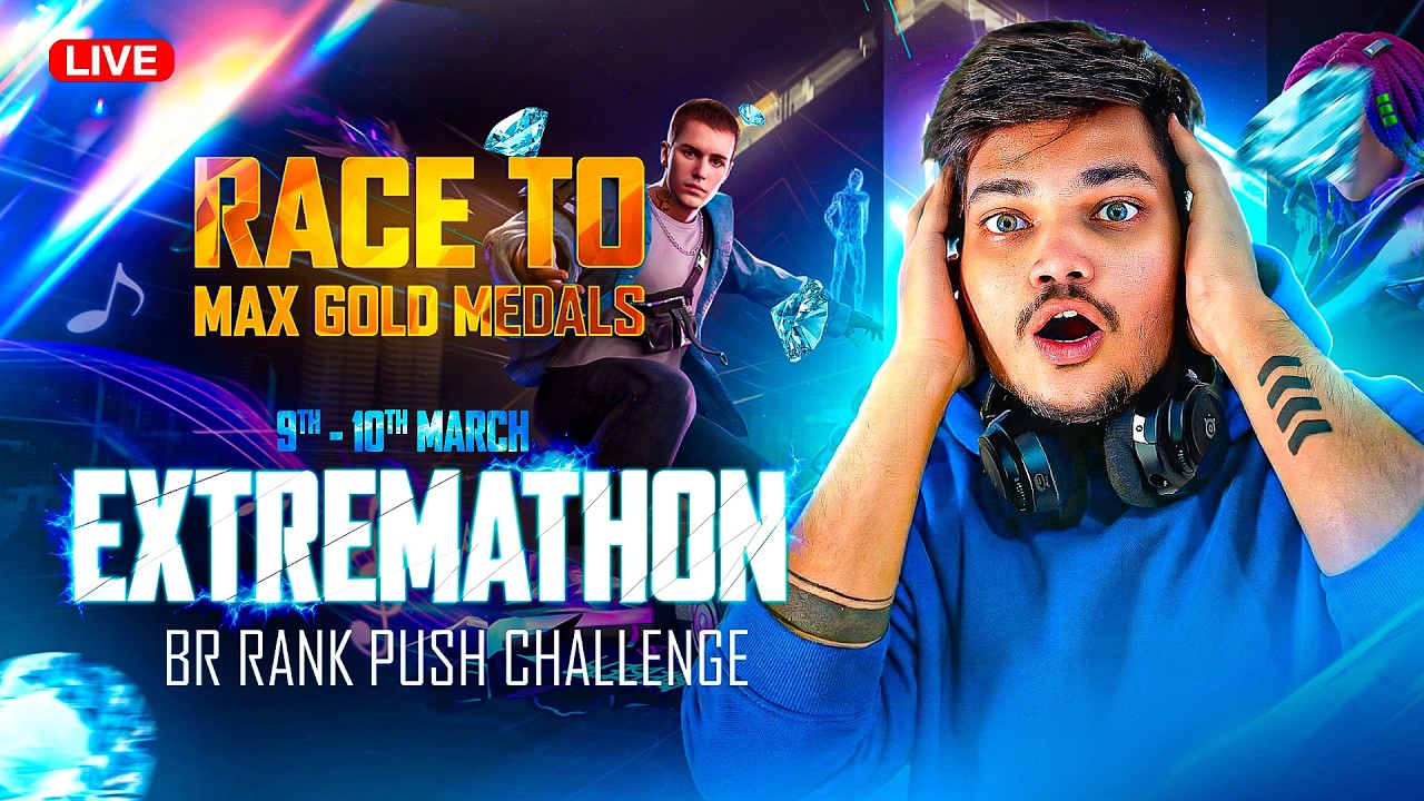 Free Fire Max  Live Extreme Mathon Road To 1 Million -Garena Free Fire
