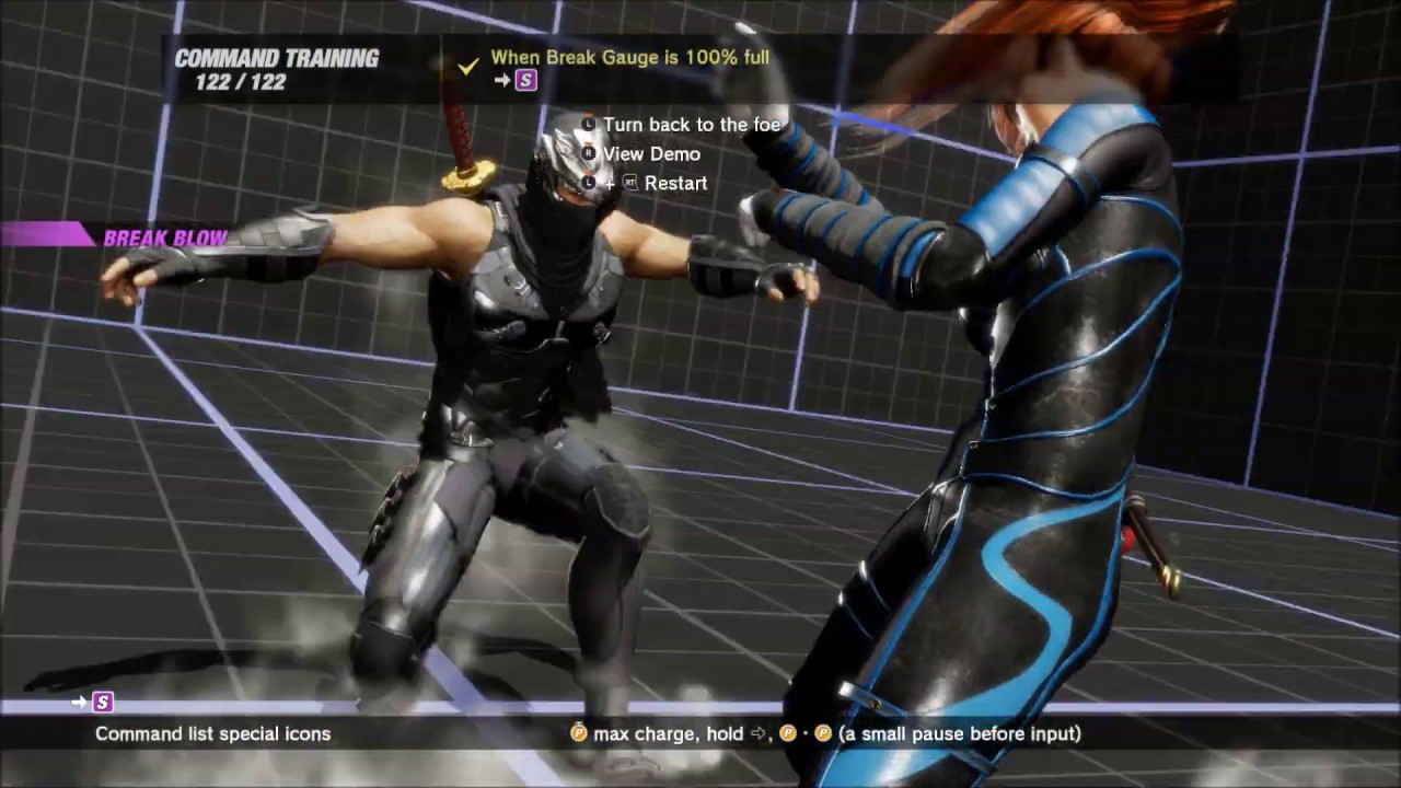 Dead or Alive 6 - Ryu Hayabusa Move List (Command Training / Secret Moves)