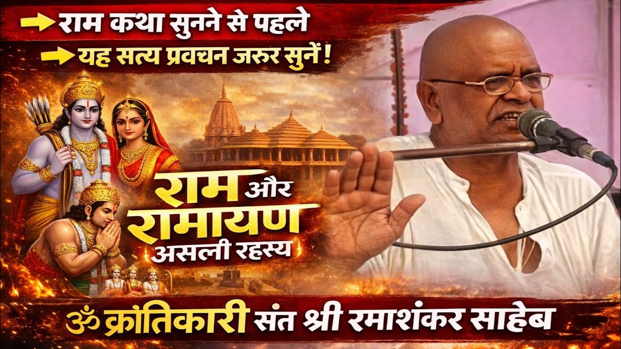 राम कथा सुनने से पहले यह सत्य प्रवचन अवश्य सुने by क्रांतिकारी संत श्री रमाशंकर साहब 