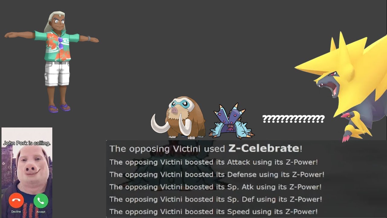 SM OU but i fight z celebrate victini for 3 games (3am laddering)
