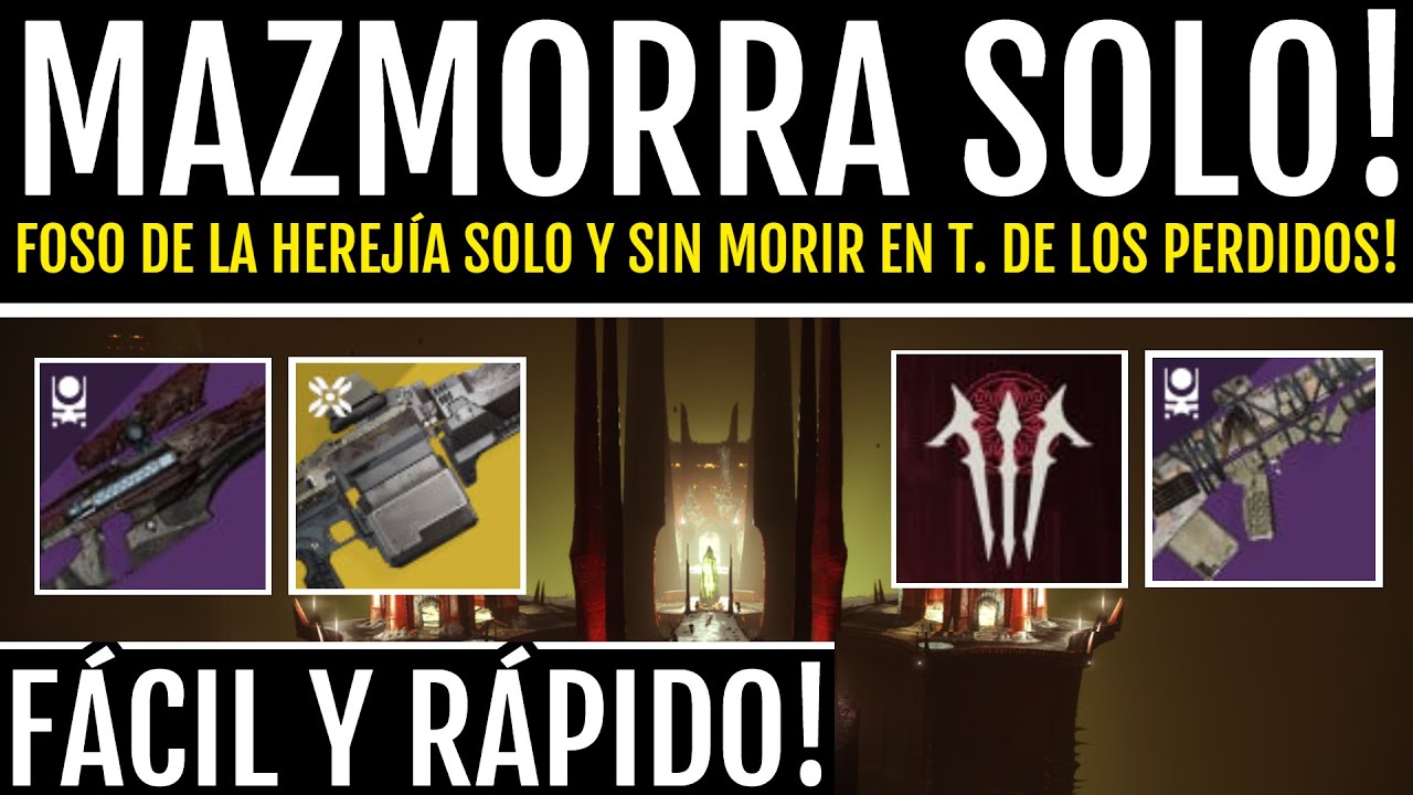 MAZMORRA SOLO Y SIN MORIR! FÁCIL Y RÁPIDO! - GUÍA: Foso de la Herejía (T. de los Perdidos) Destiny 2