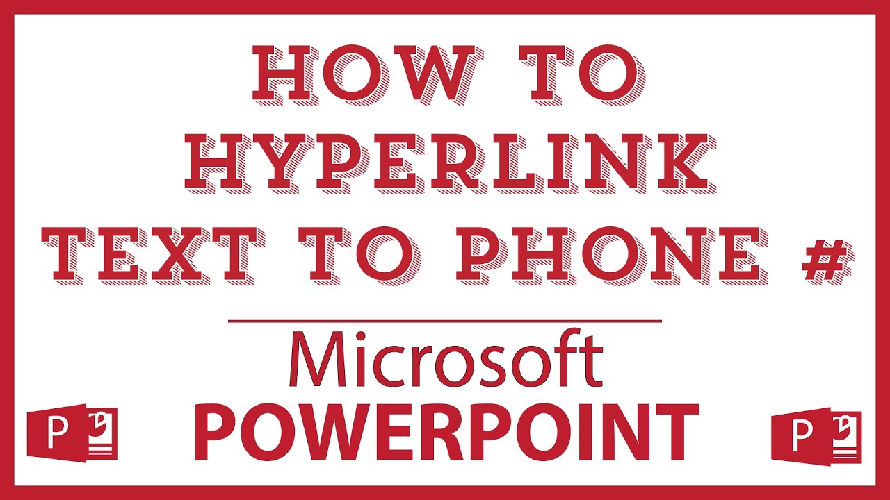 How To Hyperlink Text To A Phone Number In Microsoft PowerPoint | Office 365 Tutorial