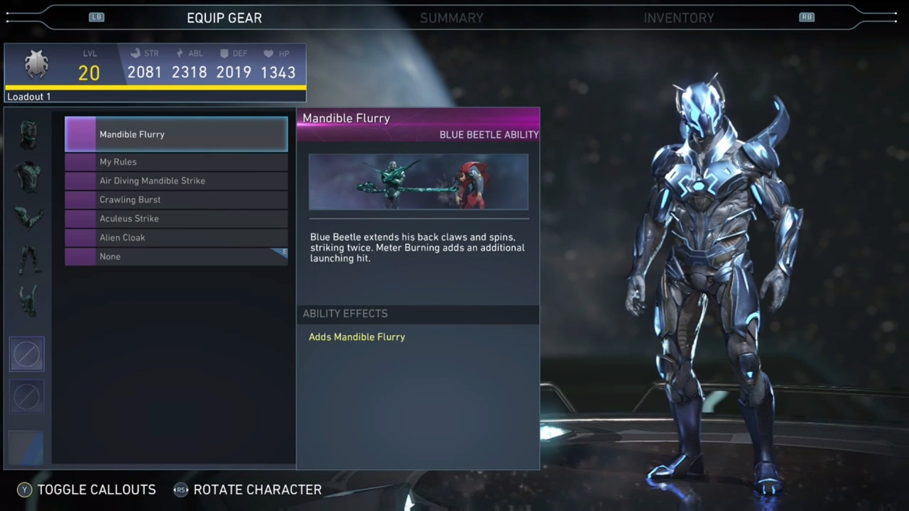 Injustice 2 - Blue Beetle All Unlockable Abilities