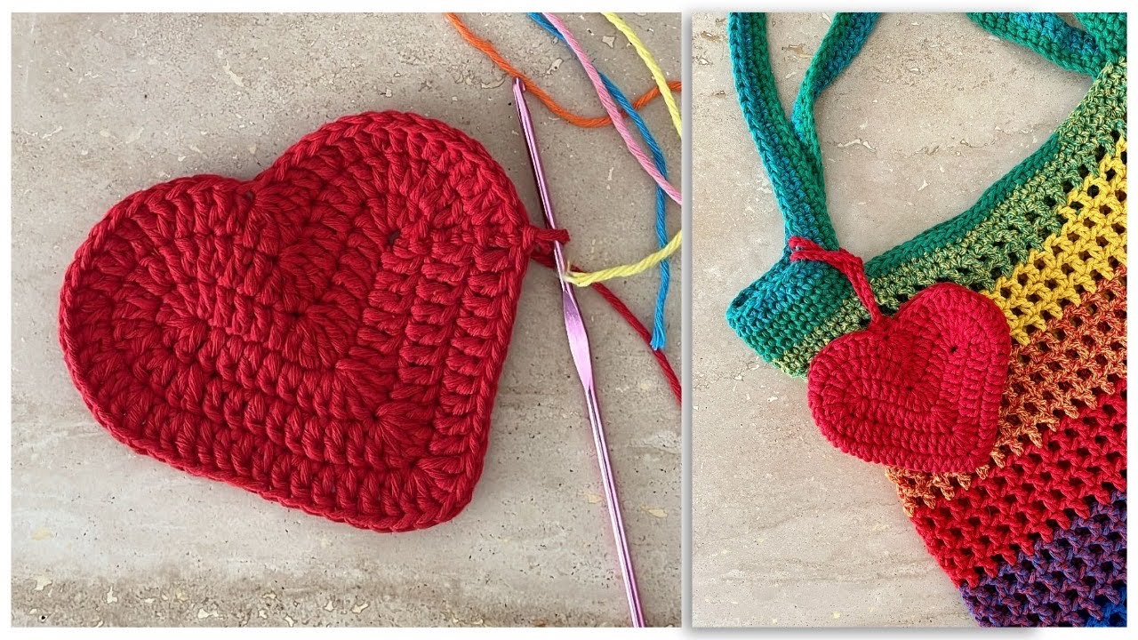 KALP DESENİ NASIL ÖRÜLÜR? | crochet heart charm, pouch, purse, coaster [subtitles]