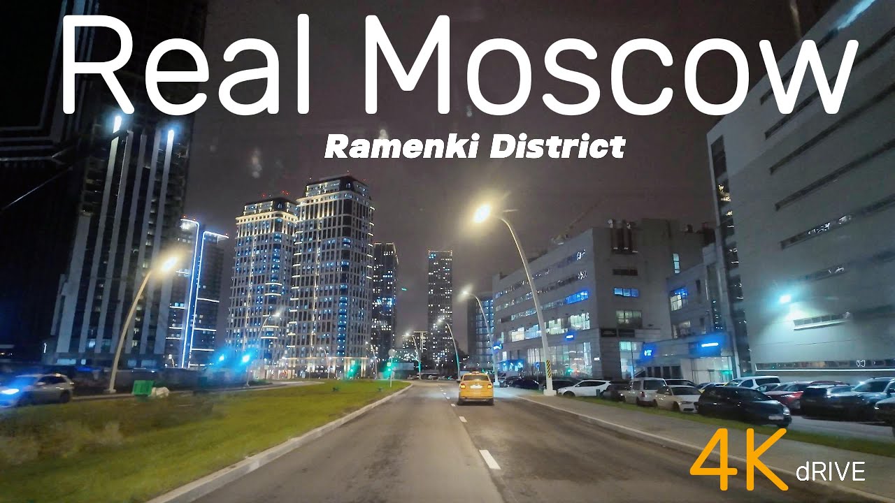 REAL Moscow Evening Drive 4K | Ramenki District 🇷🇺