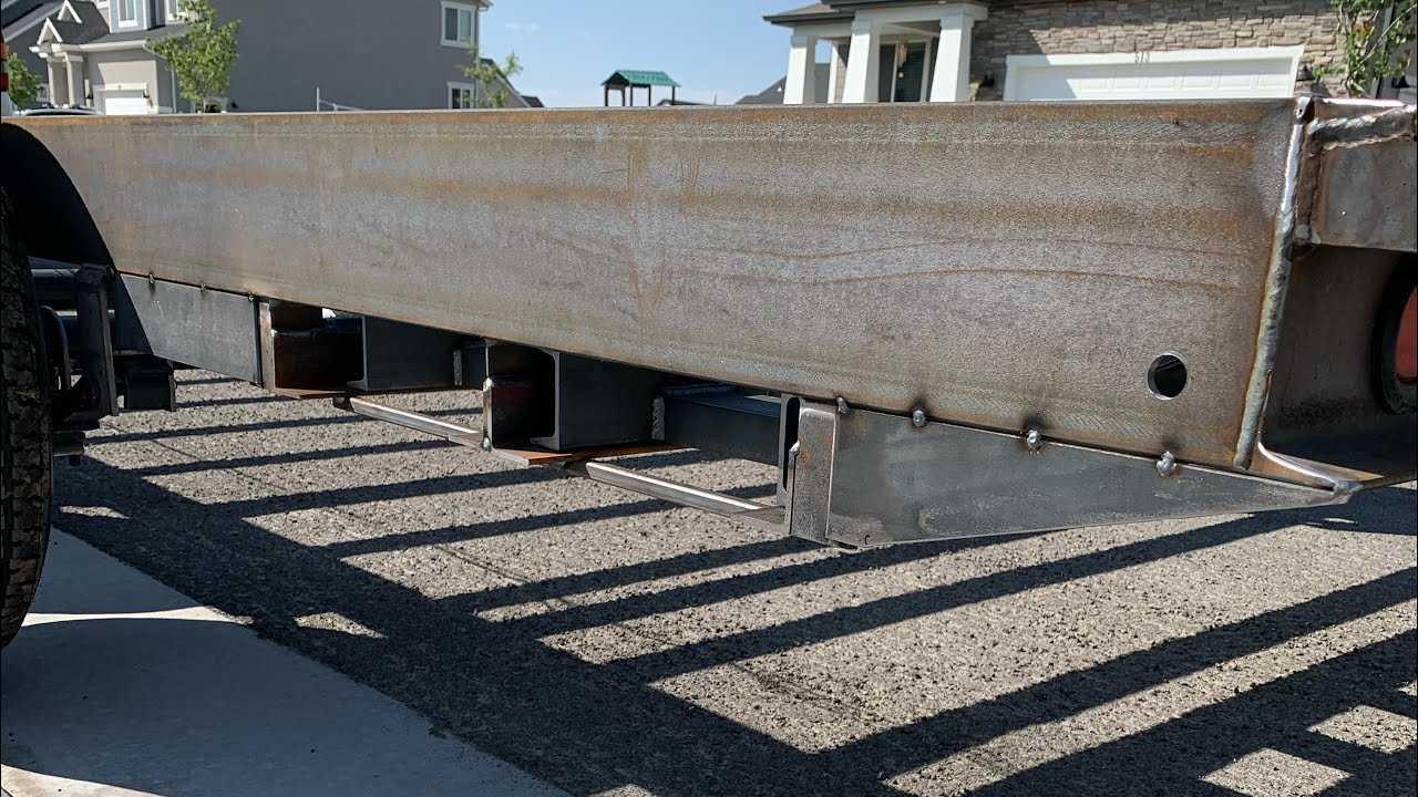 Equipment trailer build, part 6. Light holes and ramp pockets.