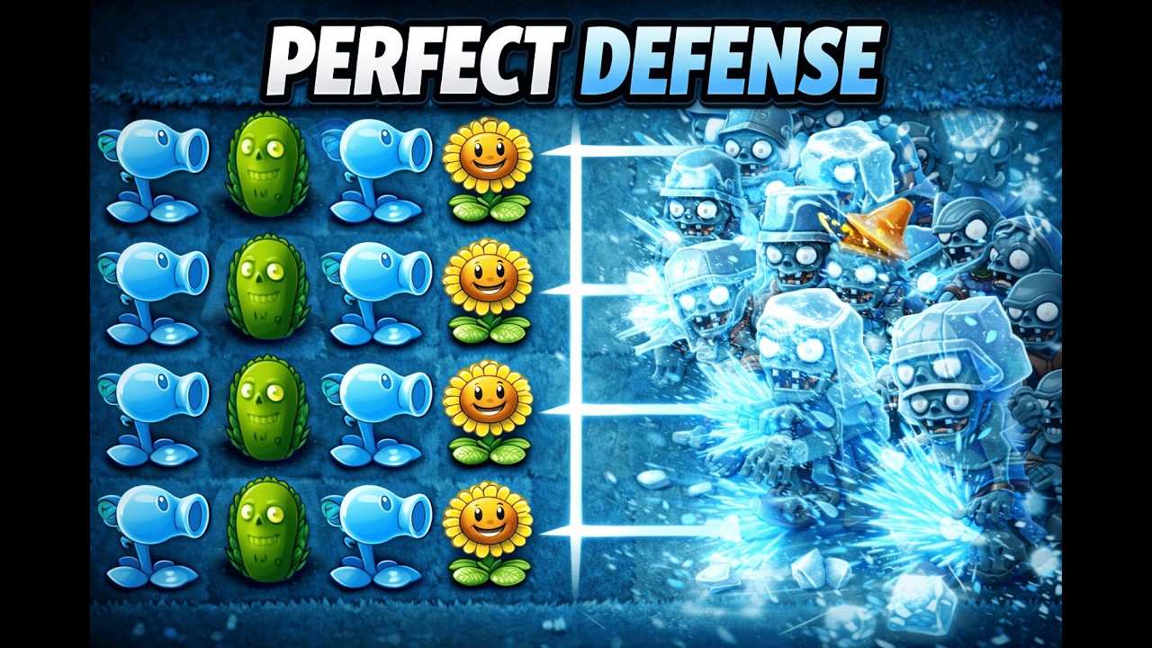 Clean Strategy & Perfect Defense | Satisfying Plants vs. Zombies 2 Raw Gameplay (No Commentary)