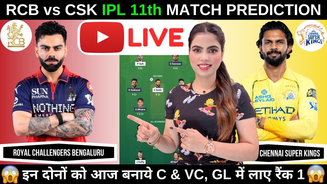 RCB vs CSK 2026 Live Match Prediction | IPL 2026 Match 11 | Bengaluru vs Chennai Match Prediction