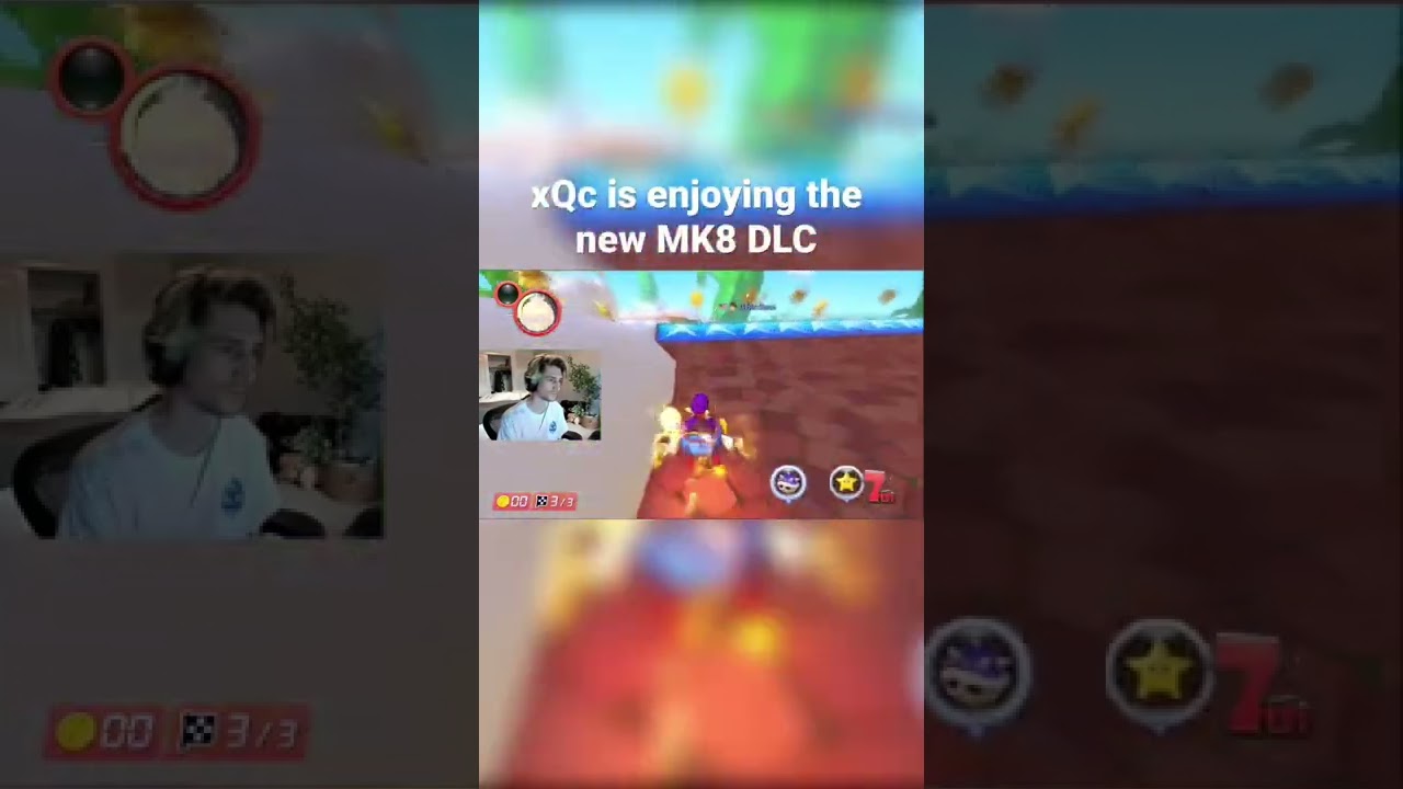 xQc is enjoying the new Mario Kart 8 DLC #shorts #twitch #xqc #mk8dx