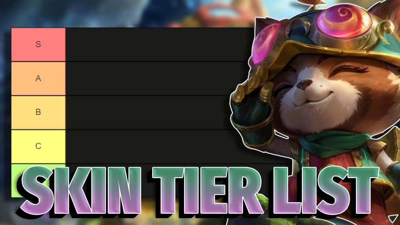 TIER LIST DE SKINS DO REWORK VISUAL DO TEEMO (MUITO BOM)