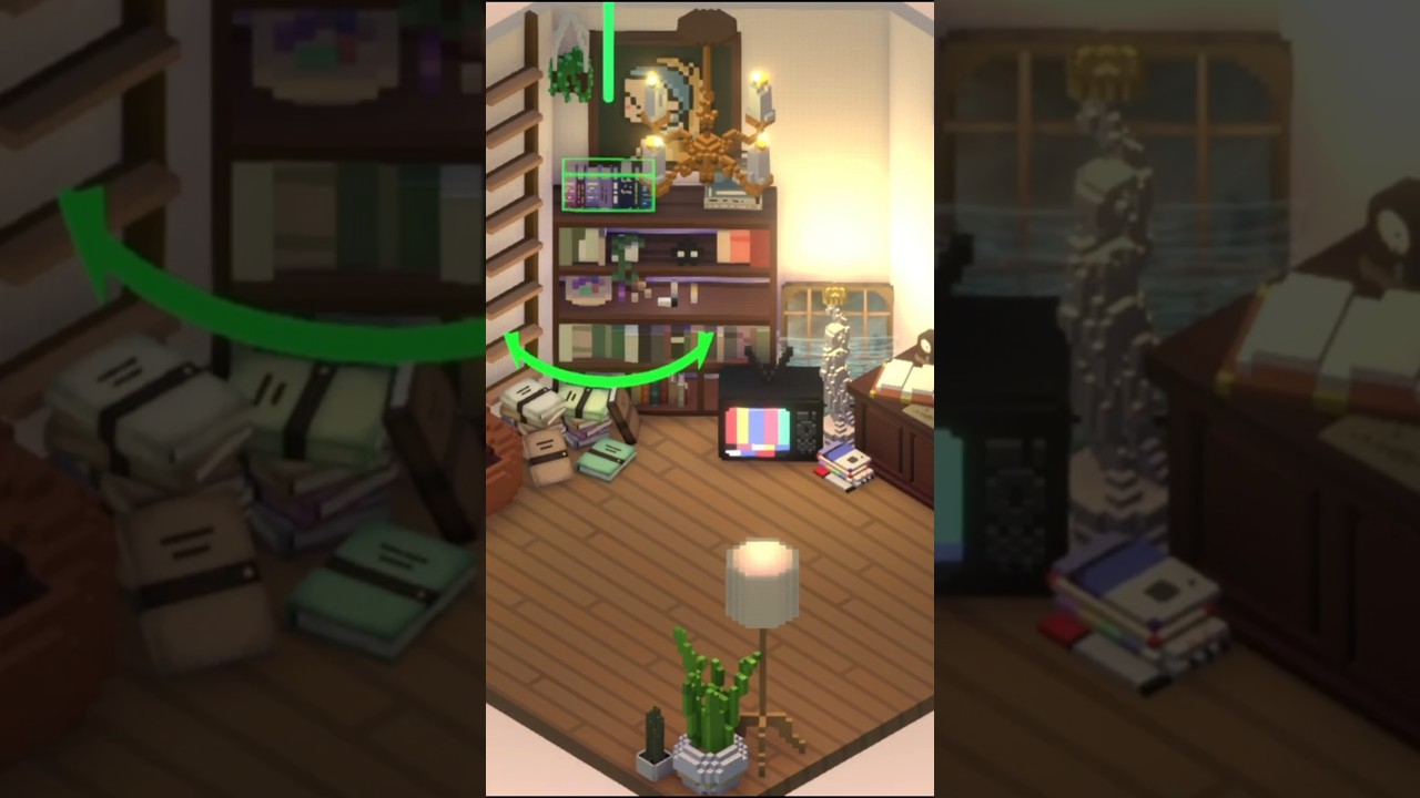 Isometric Mini Library #rooms  #buildgame #cutegame #games #gameshorts