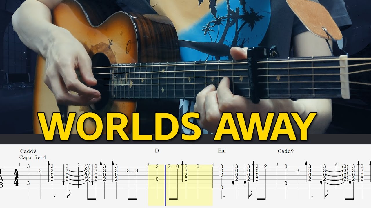 The Newest Guitar Music. Dabin – Worlds Away (Fingerstyle Tabs)
