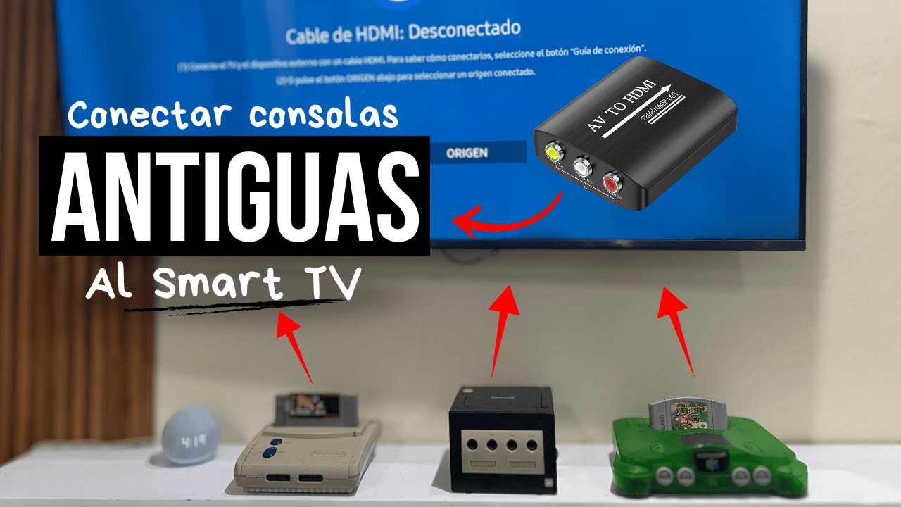 Cómo CONECTAR un N64/GameCube/Super Nintendo a Smart TV / AV a HDMI