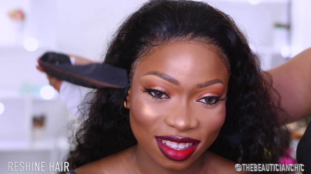CURLY HAIR AND MAKEUP TRANSFORMATION  MELANIN| BLACK BEAUTY MAKEUP