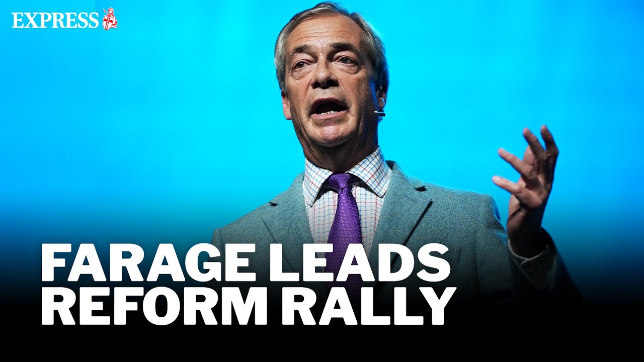 Nigel Farage holds Reform UK rally in Wales