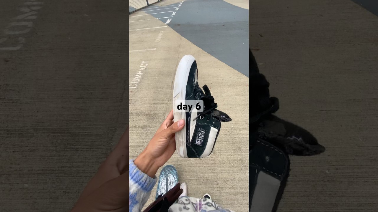 Day 6: Spamming Ollies Till Hole in Shoe  #skateboard #skate #motivational