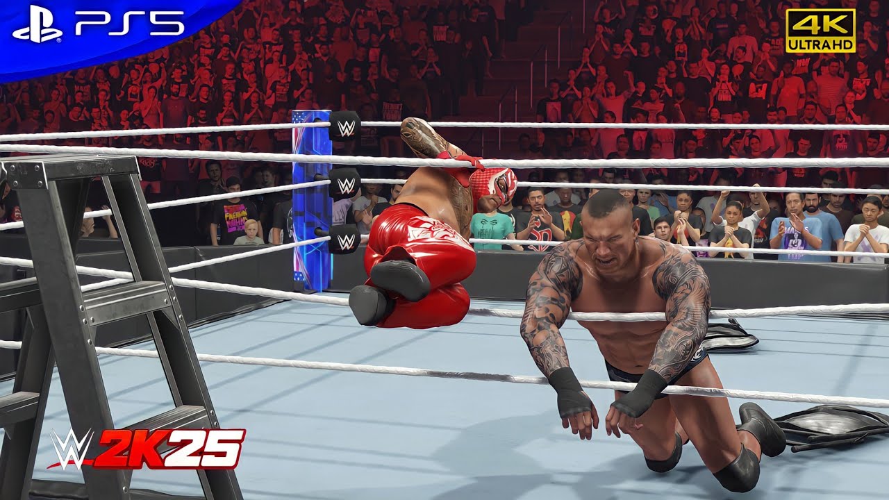 WWE 2K25 - REY MYSTERIO vs. RANDY ORTON | TLC Match at Smackdown | PS5