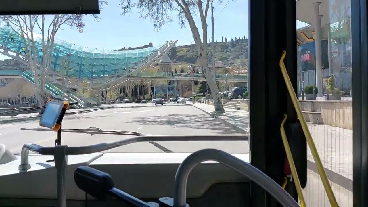 Old Tbilisi - Front Window View From A Bus