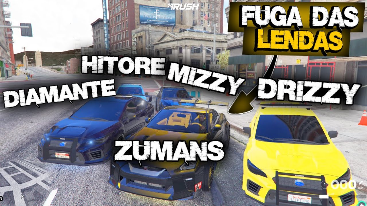 ZUMANS DEU FUGA DO DRIZZY, DIAMANTE, MIZZY, HITORE ! GTA RP ! GTA FIVEM ROLEPLAY