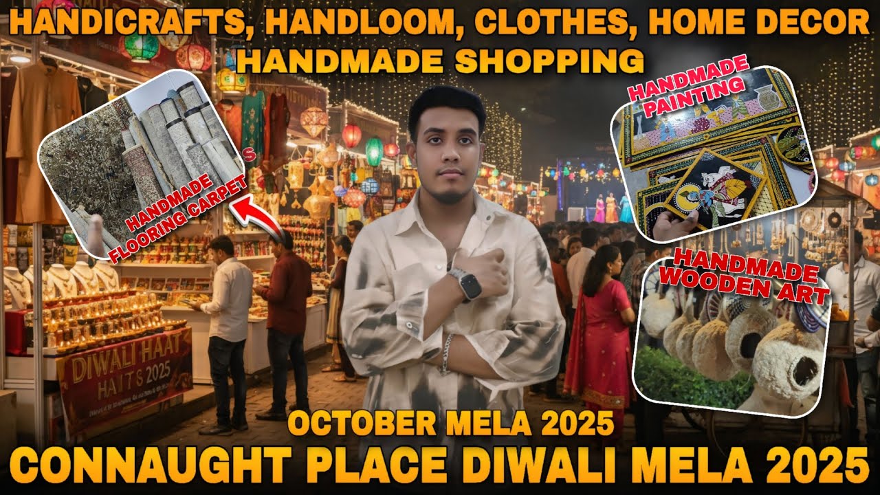 Diwali Mela 2025 🤯 | Delhi Connaught Place  Diwali Haat | Handicrafts, Handloom, Clothes, Home Decor