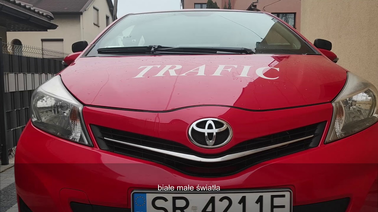 CZYNNOŚCI KONTROLNO - OBSLUGOWE TOYOTA YARIS  ŚWIATŁA PLUS MASKA