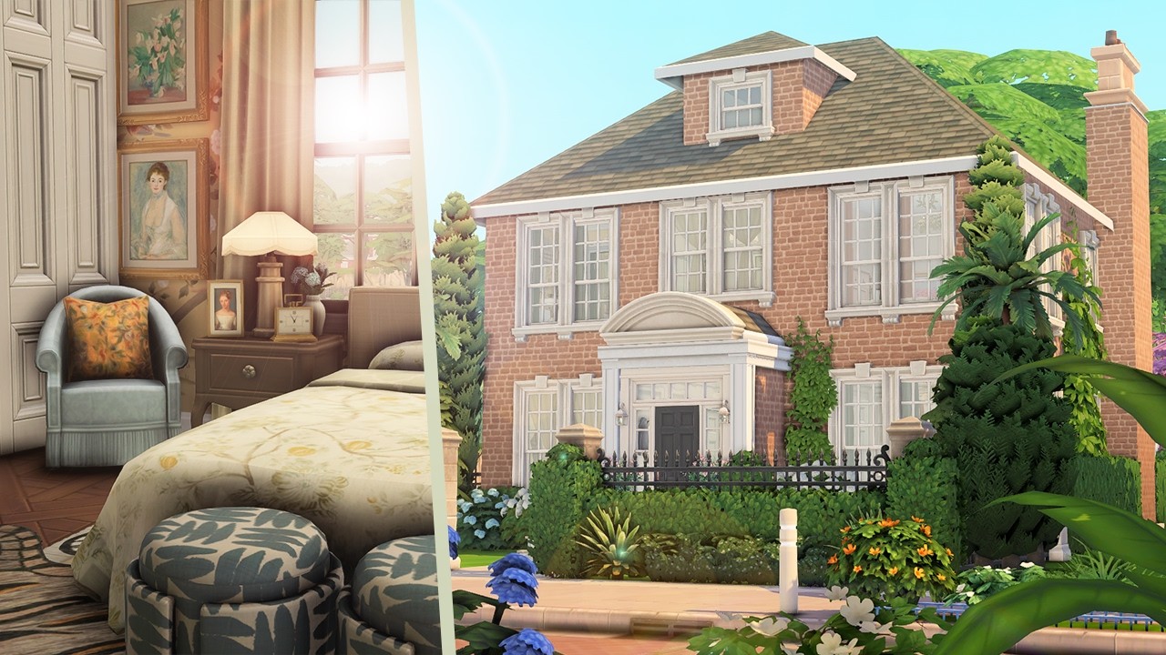 wealthy woman's house \\ The Sims 4 CC speed build