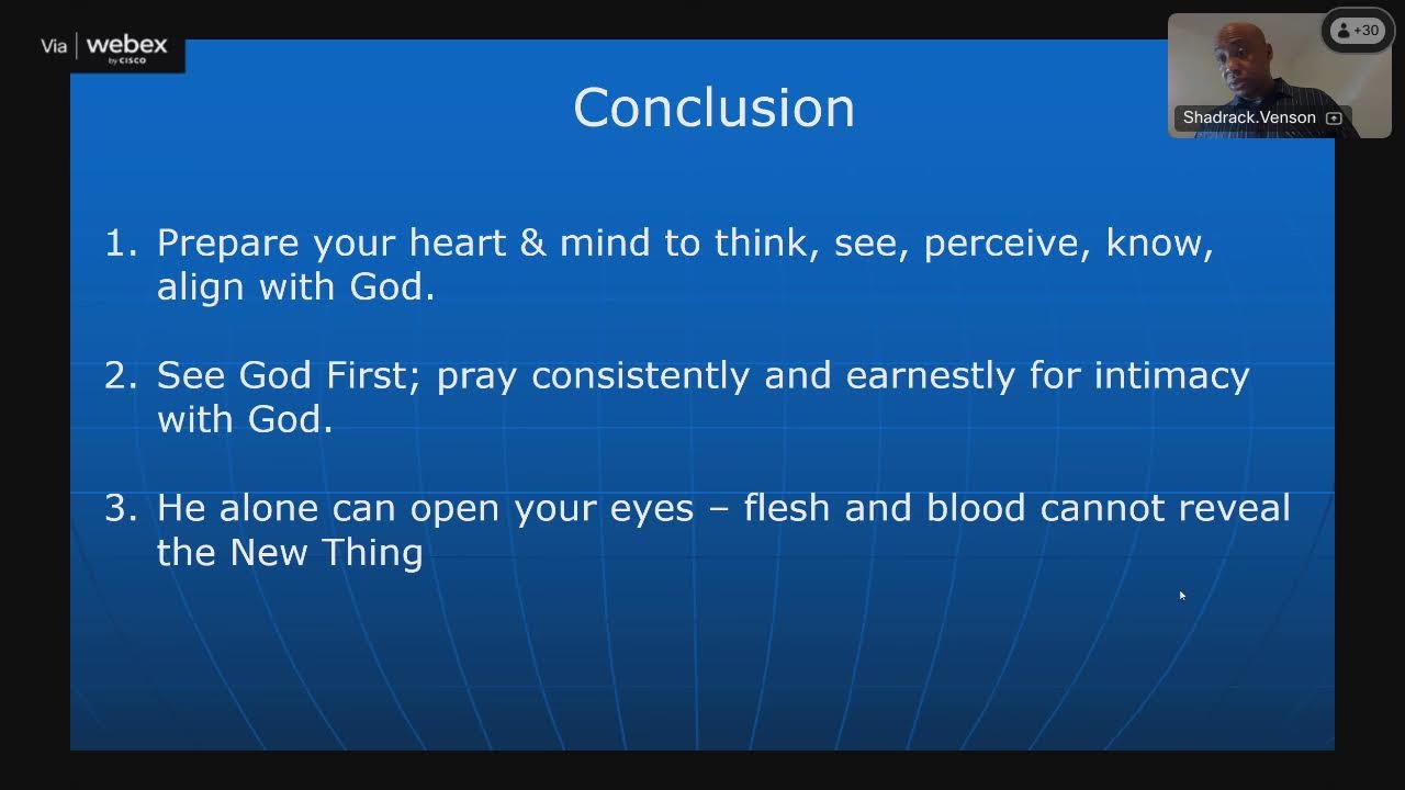 Thursday Night Prayer/Service - Brother Shadrach Sermon