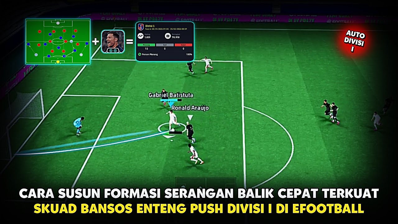 FORMASI SERANGAN BALIK CEPAT TERBAIK 😱 - CARA BERMAIN EFEKTIF SKUAD BANSOS DI EFOOTBALL 2026 MOBILE 