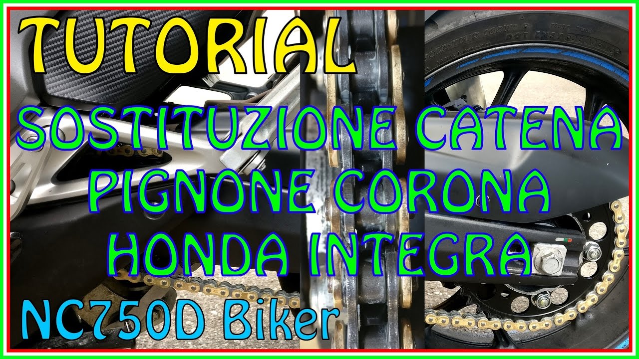 Honda Integra NC750D - Montaggio catena, corona e pignone